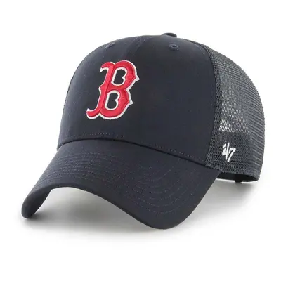 Kšiltovka 47 brand MLB Boston Red Sox tmavomodrá barva, s aplikací, BCWS-BRSRS02CTP-NY04