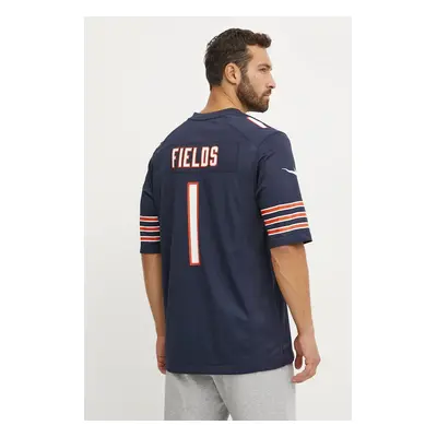 Tričko Nike Justin Fields Bears tmavomodrá barva, s aplikací, 67NM-CBGH-7QF-2NM