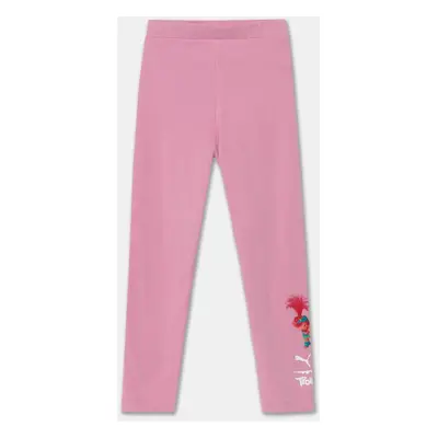 Dětské legíny Puma X TROLLS High Waist Leggings růžová barva, s potiskem, 627662