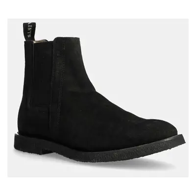 Semišové kotníkové boty AllSaints Rhett Suede Boot pánské, černá barva, M046FB