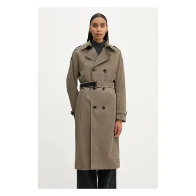 Trench kabát G-Star Raw dámský, zelená barva, přechodný, D25197-D728