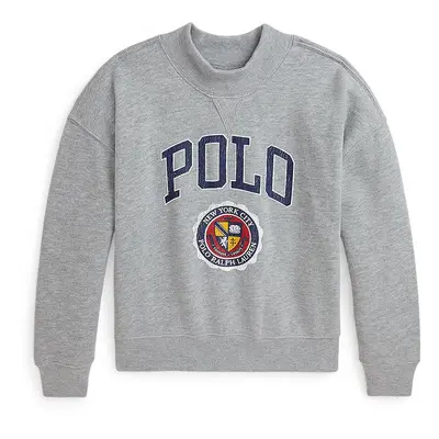 Dětská mikina Polo Ralph Lauren šedá barva, s potiskem, 313950960002