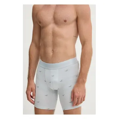 Boxerky Hollister Co. 5-pack pánské, šedá barva, KI314-4022