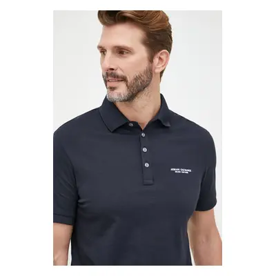 Bavlněné polo tričko Armani Exchange tmavomodrá barva, s potiskem, 8NZF80 Z8H4Z NOS