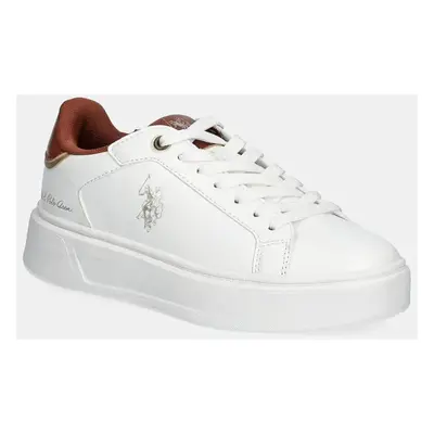 Sneakers boty U.S. Polo Assn. YVONNE bílá barva, YVONNE001W/DY1