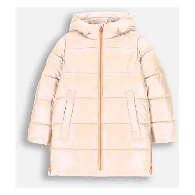 Dětská bunda Coccodrillo béžová barva, OUTERWEAR GIRL KIDS