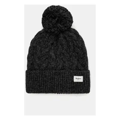 Čepice Pepe Jeans WALLIS HAT šedá barva, z husté pleteniny, PL040353