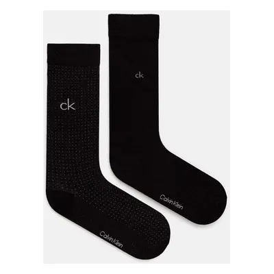 Ponožky Calvin Klein 2-pack pánské, černá barva, 701229432