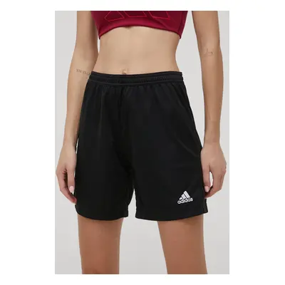 Kraťasy adidas Performance HH9999 dámské, černá barva, hladké, medium waist, HH9999