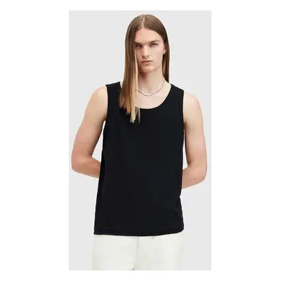 Bavlněný top AllSaints EDWARDS VEST černá barva, M008JB