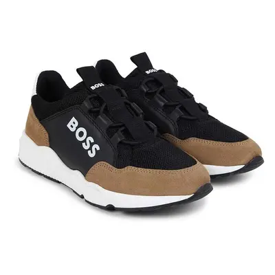 Dětské sneakers boty BOSS černá barva, J51314