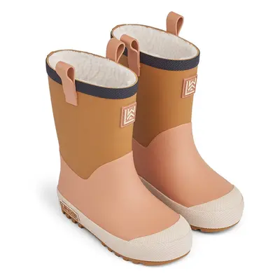 Dětské holínky Liewood Sasha Thermo Rainboot zelená barva, LW19376