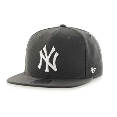 Kšiltovka 47 brand MLB New York Yankees šedá barva, s aplikací, B-NSHOT17WBP-CCA