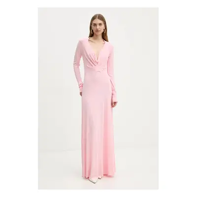 Šaty Victoria Beckham růžová barva, maxi, 1424WDR005950A