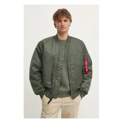 Bomber bunda Alpha Industries zelená barva, zimní