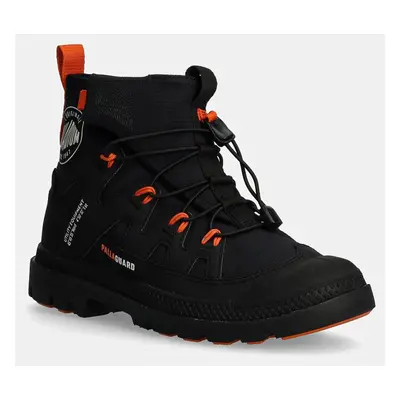 Boty Palladium PAMPA LITE+ XPLR WP+ dámské, černá barva, na plochém podpatku, 74383-008-M