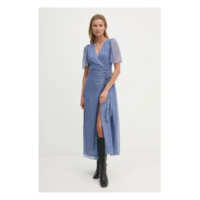 Šaty Pepe Jeans NIDIA modrá barva, maxi, PL953566