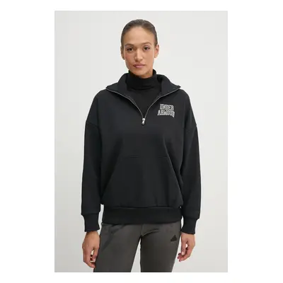 Mikina Under Armour Icon HWT Terry dámská, černá barva, s aplikací, 1386495