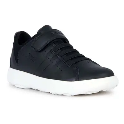 Dětské kožené sneakers boty Geox NEBCUP černá barva, J02AZB.4314