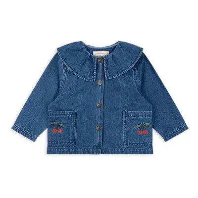 Dětská riflová bunda Konges Sløjd MAGOT DENIM SHIRT GOTS modrá barva, KS101582