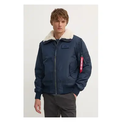 Bomber bunda Alpha Industries B15-3 TT tmavomodrá barva, zimní