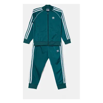 Dětská tepláková souprava adidas Originals SST TRACKSUIT zelená barva, IY4792