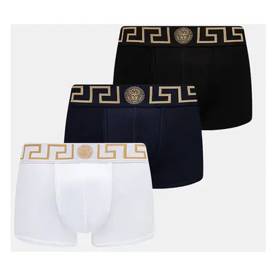 Boxerky Versace 3-pack pánské, tmavomodrá barva, AU10326 1A10011