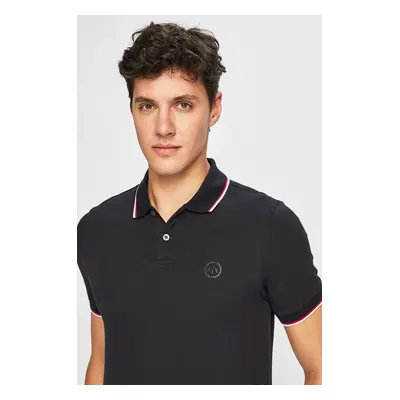 Bavlněné polo tričko Armani Exchange tmavomodrá barva, hladké, 8NZF75 Z8M5Z