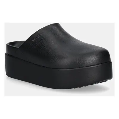 Pantofle Crocs Dylan Platform Clog dámské, černá barva, na platformě, 209869