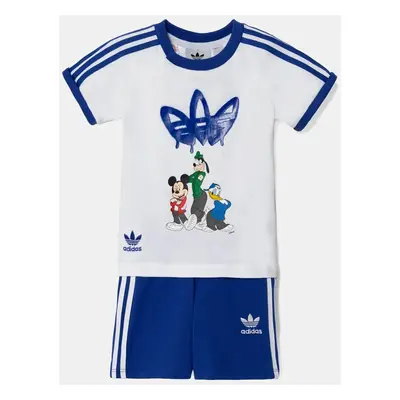 Dětská bavlněná souprava adidas Originals x Disney modrá barva, IX6426