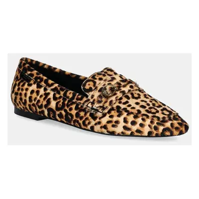 Mokasíny Kurt Geiger London Mayfair Slim Sq Loafer dámské, hnědá barva, na plochém podpatku, 347