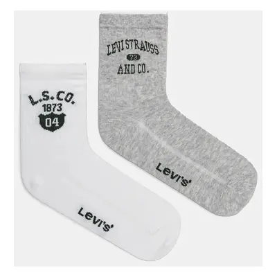 Ponožky Levi's 2-pack bílá barva, 37157-1173