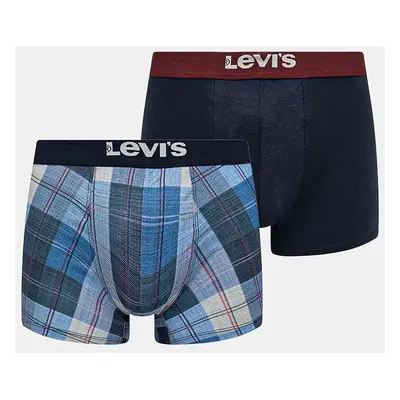 Boxerky Levi's 2-pack pánské, tmavomodrá barva, 37149-1022