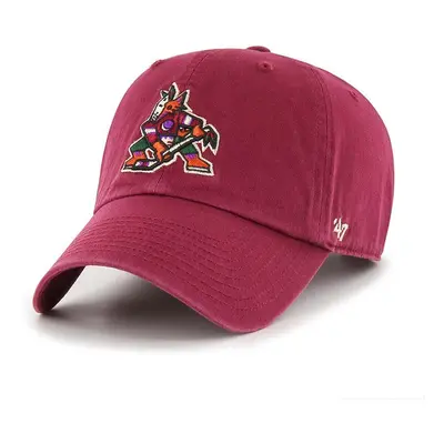 Bavlněná baseballová čepice 47 brand NHL Arizona Coyotes červená barva, s aplikací, H-RGW21GWS-C