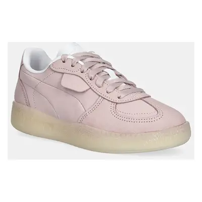 Semišové sneakers boty Puma Palermo Moda Elevated Wns růžová barva, 398527