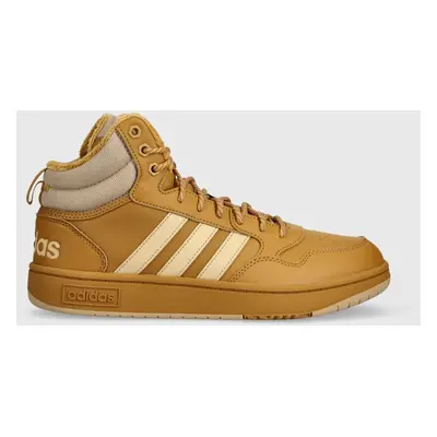 Sneakers boty adidas HOOPS hnědá barva