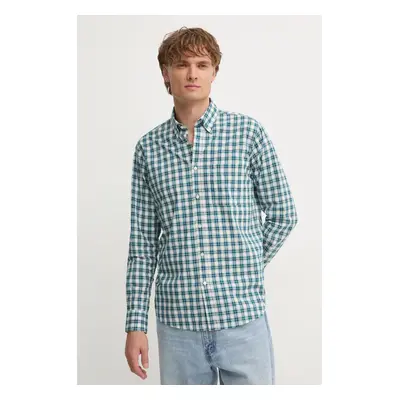 Bavlněná košile United Colors of Benetton regular, s límečkem button-down, 52MCUQ04B