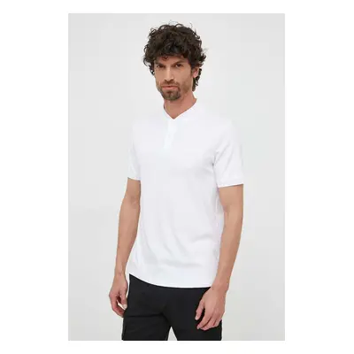 Bavlněné polo tričko Calvin Klein bílá barva, K10K111201