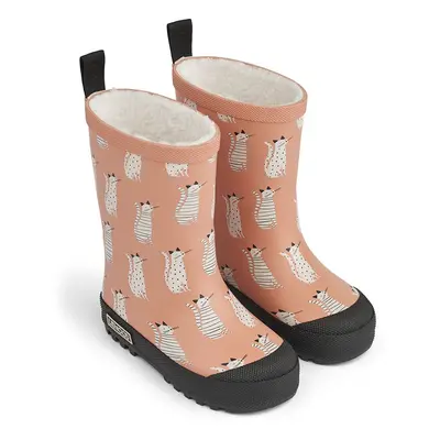 Dětské holínky Liewood Mason Thermo Rainboot růžová barva, LW13043