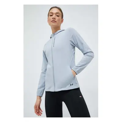 Běžecká bunda Under Armour OutRun the Storm šedá barva, 1377043