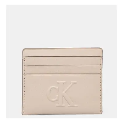 Pouzdro na karty Calvin Klein Jeans šedá barva, K60K612747