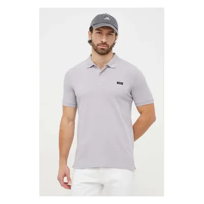 Polo tričko Calvin Klein šedá barva, K10K111196