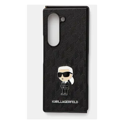 Obal na telefon Karl Lagerfeld Z Fold6 F956 černá barva, KLHCZFD6SAPKINPKK