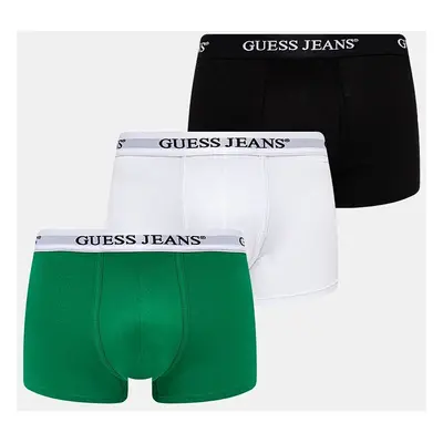 Boxerky Guess Jeans 3-pack pánské, zelená barva, M4BZ48 K6YW1