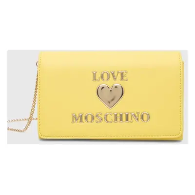 Kabelka Love Moschino žlutá barva, JC4083PP1CLF0