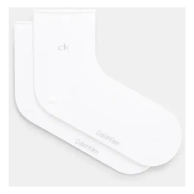 Ponožky Calvin Klein 2-pack dámské, bílá barva, 701229681