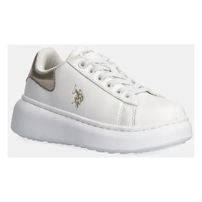 Dětské sneakers boty U.S. Polo Assn. MEGHAN003K/DY1 bílá barva, MEGHAN003