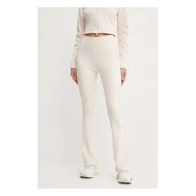 Tepláky adidas Originals Femme Galore Rib Flared Legging růžová barva, s aplikací, JN3023