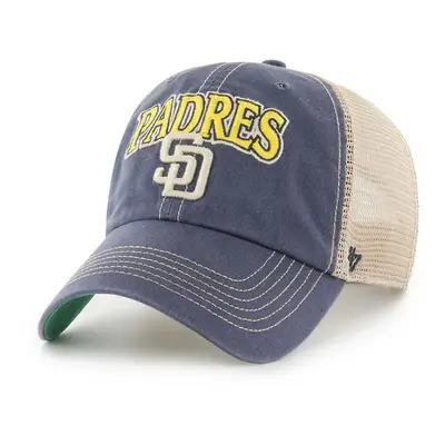 Kšiltovka 47 brand MLB San Diego Padres tmavomodrá barva, s aplikací, B-TSCLA21LAP-VNB