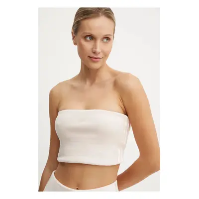 Top adidas Originals Femme Galore Rib Tube Top růžová barva, JN3025